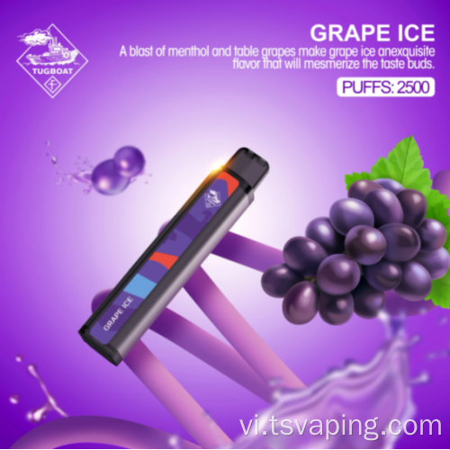 Tugboat mới xxl 2500 puffs 6.5ml Vape dùng một lần